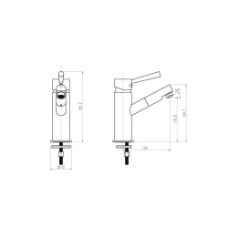 SCHÜTTE Robinet mitigeur lavabo Cornwall