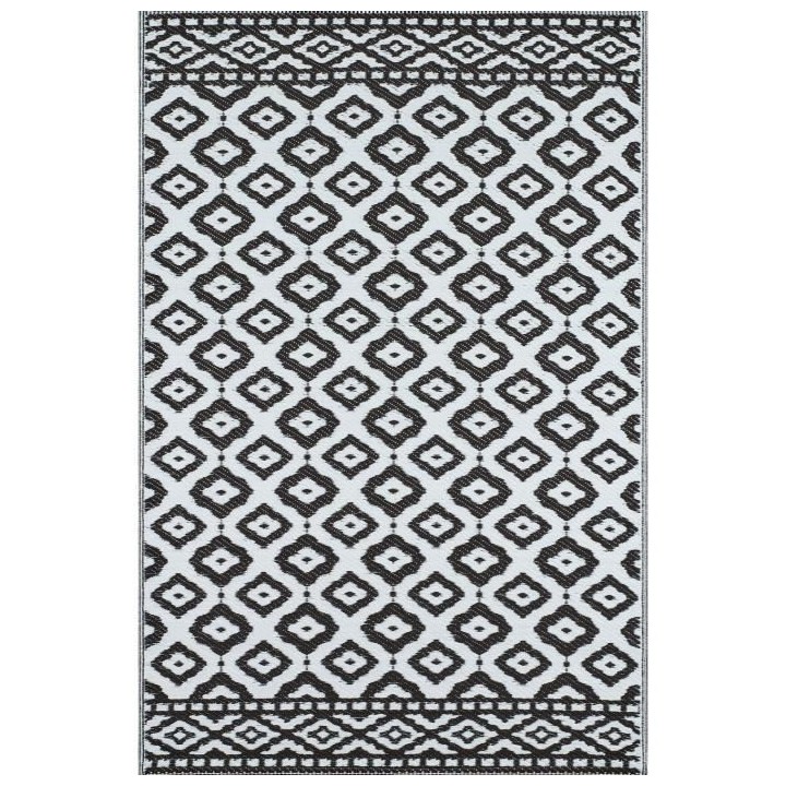 Tapis Tropique réversible - Scoobi 112 - Noir - 100% polypropylene -