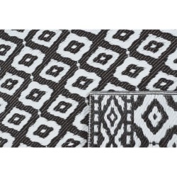 Tapis Tropique réversible - Scoobi 112 - Noir - 100% polypropylene - 120 x 180 cm - Extérieur - NAZAR