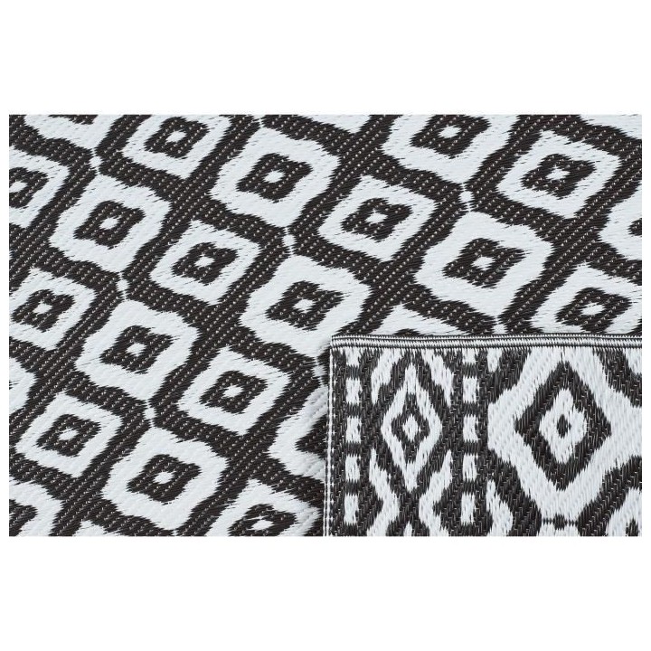 Tapis Tropique réversible - Scoobi 112 - Noir - 100% polypropylene -
