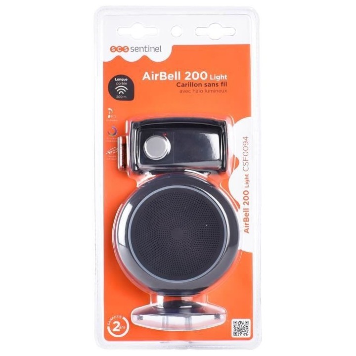 Carillon sans fil avec halo lumineux portée 200 metres