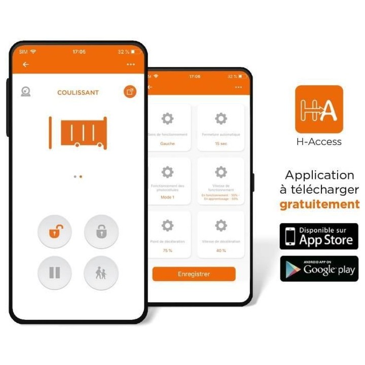 SCS SENTINEL Motorisation connectée a crémailleres pour portail coul