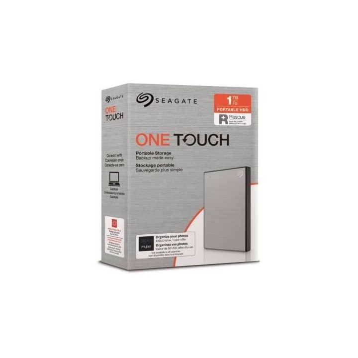 SEAGATE - Disque Dur Externe - One Touch HDD - 1To - USB 3.0 - Gris (S