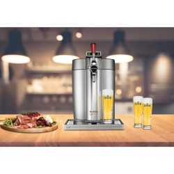 KRUPS BEERTENDER VB700E00 Loft Edition Machine a biere pression, Tireuse a biere, Pompe a biere, Fût 5L, Indic. LED, Silver/Chr