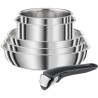 SEB L653S604 Batterie de cuisine 6 pieces COMPACT - Tous feux dont induction - Inox