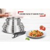 SEB L653S604 Batterie de cuisine 6 pieces COMPACT - Tous feux dont induction - Inox