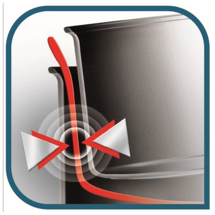 TEFAL Set de 4 protecteurs de poele K2203004 38x36x1cm rouge