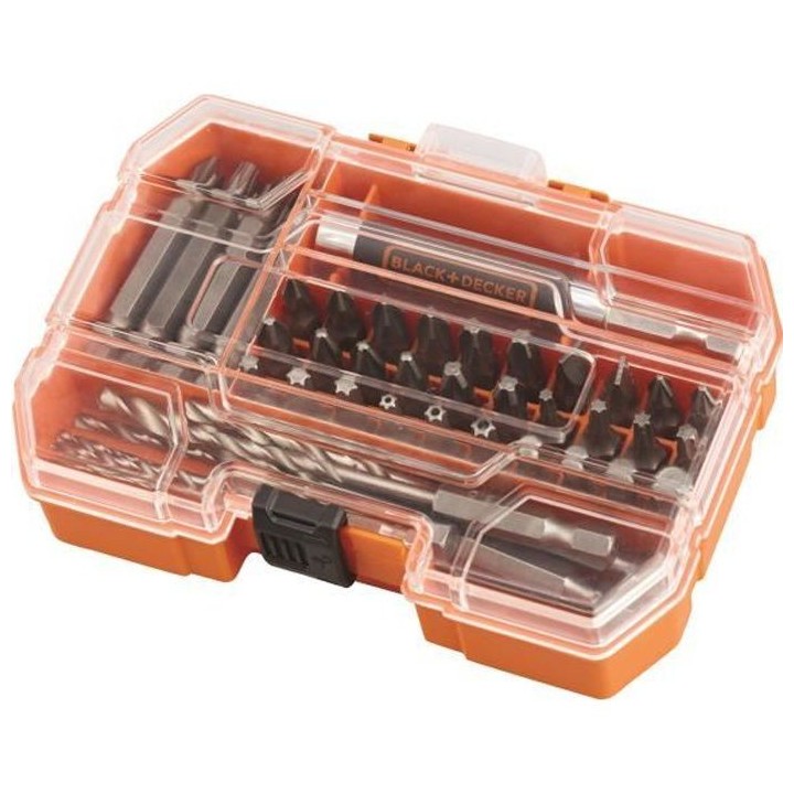 Black & Decker Coffret 45 pieces Accessoires perçage et vissage Foret