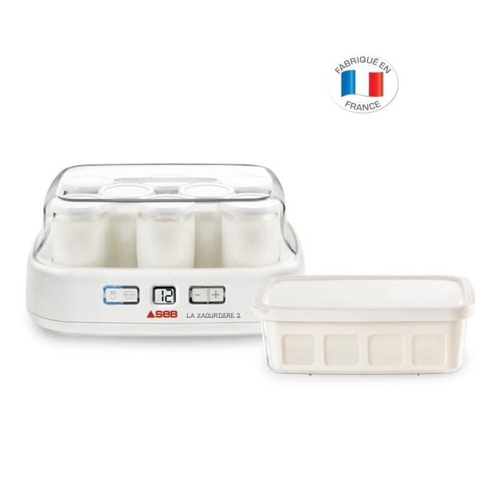 SEB YG500100 Yaourtiere « la Yaourtiere » 2 - 8 pots en verre et 1 b