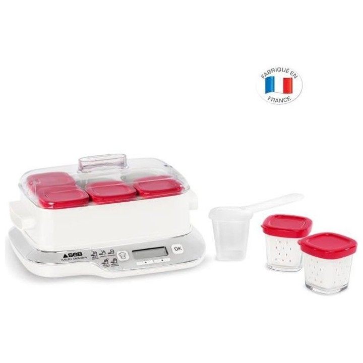 SEB YG660100 Yaourtiere Multidélices Express Compact - 5 modes - 6 po