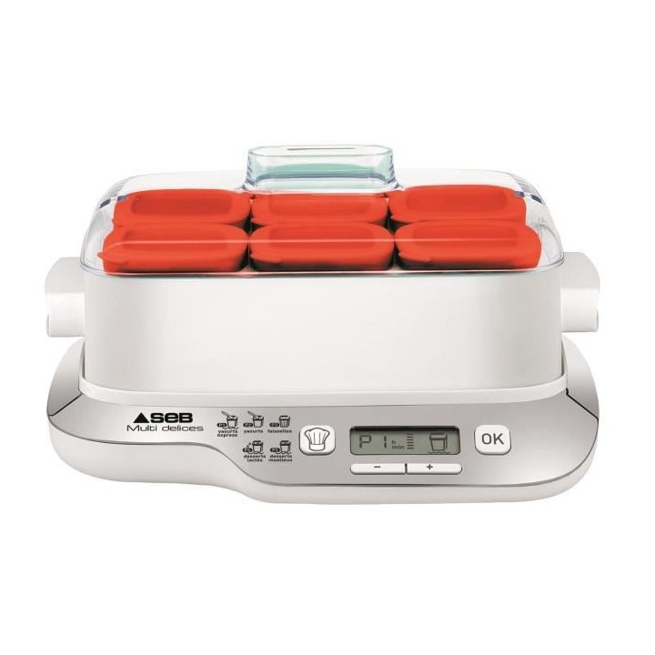 SEB YG660100 Yaourtiere Multidélices Express Compact - 5 modes - 6 po