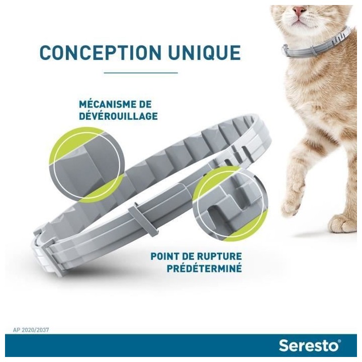 Seresto Chien Collier Anti-Puces et Anti-Tiques +8kg 2 unités