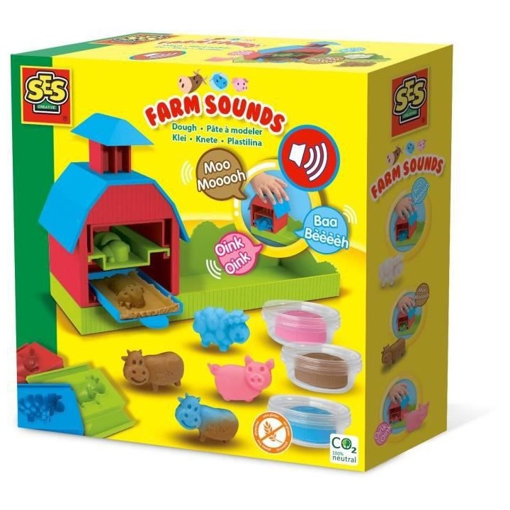 SES CREATIVE - Pâte a modeler - Bruits de la ferme