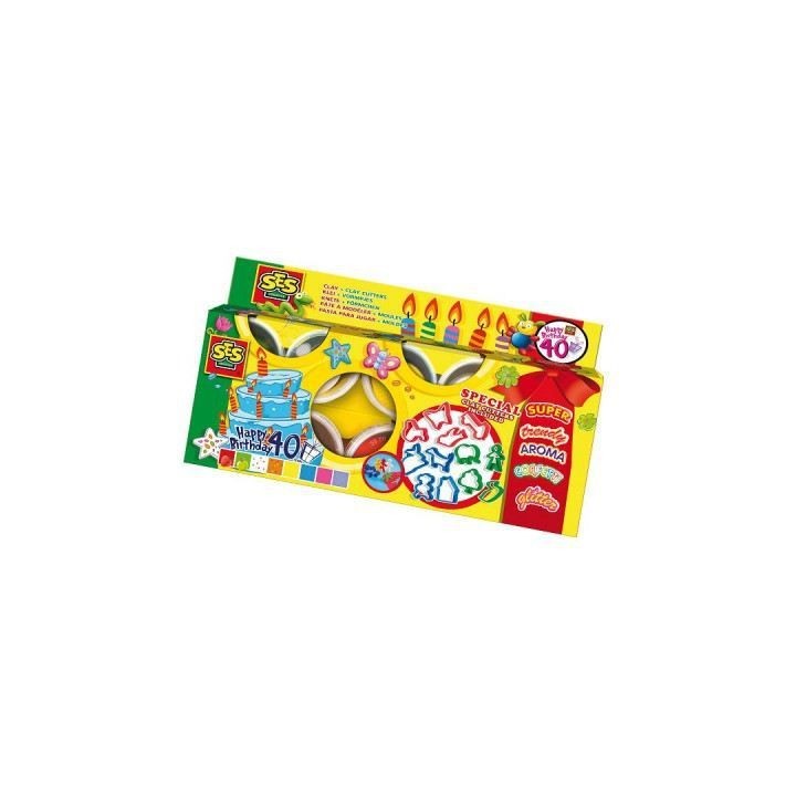 SES Pâte a Modeler Claymania - Lot de 8 + Moules