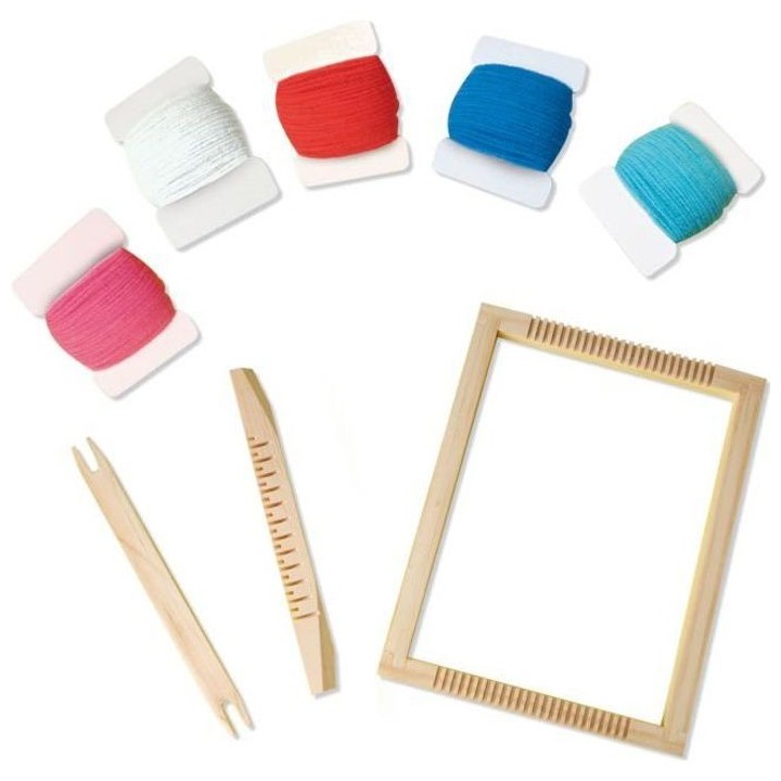 SES CREATIVE Jeu de Tissage - Avec fils de différentes couleurs