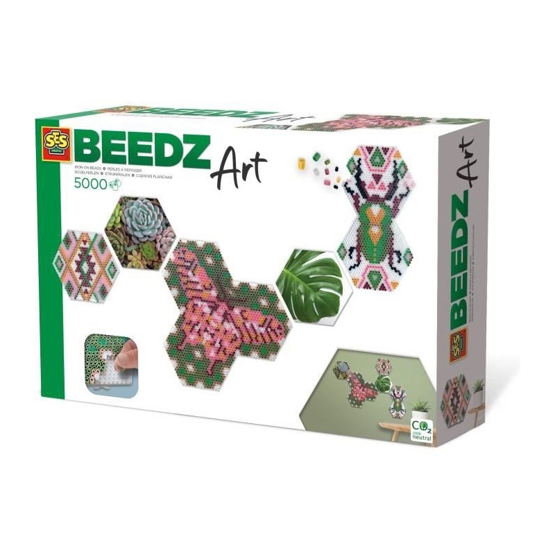 SES CREATIVE - Beedz Art - Hex tiles botanique