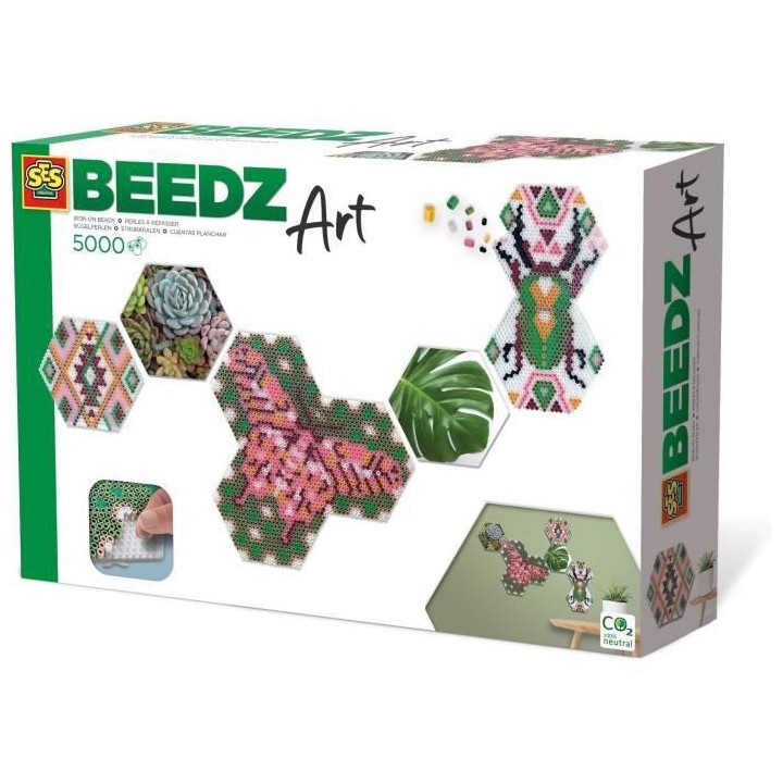 SES CREATIVE - Beedz Art - Hex tiles botanique