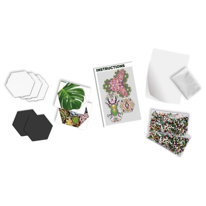 SES CREATIVE - Beedz Art - Hex tiles botanique