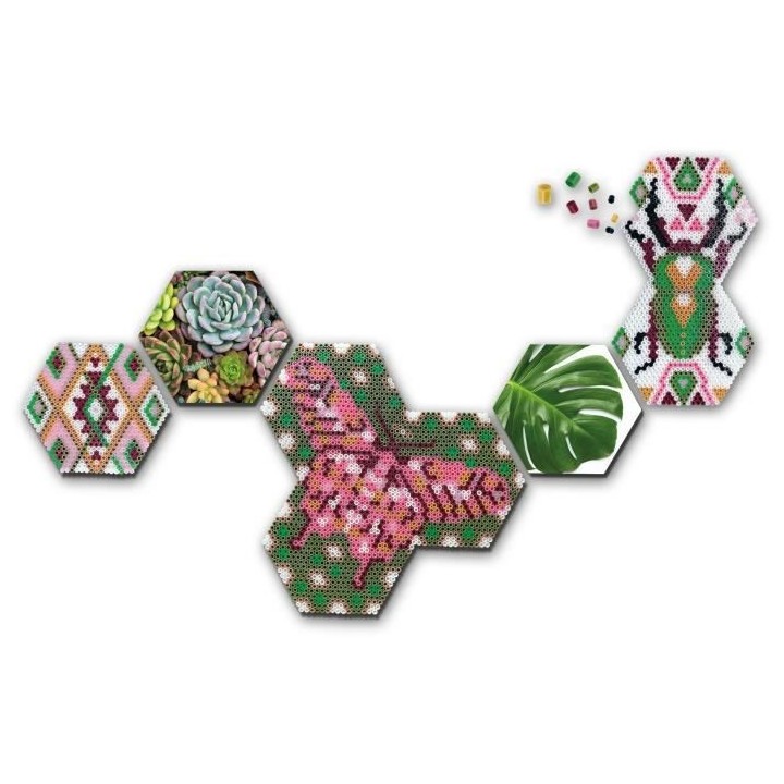 SES CREATIVE - Beedz Art - Hex tiles botanique