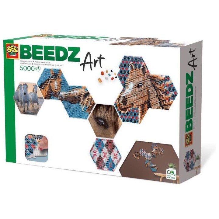 SES CREATIVE - Beedz Art - Hex tiles chevaux