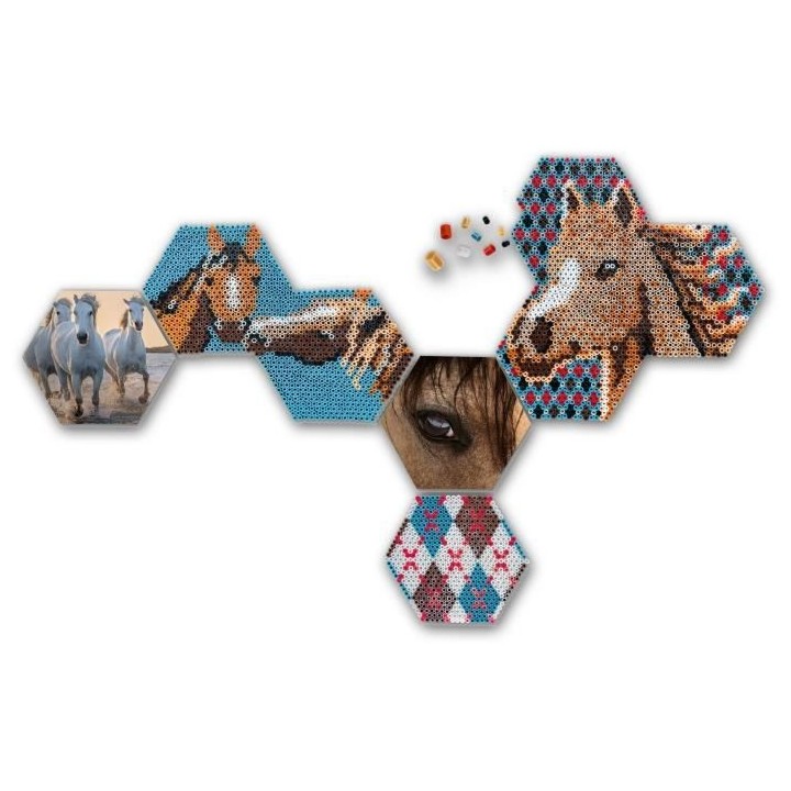SES CREATIVE - Beedz Art - Hex tiles chevaux