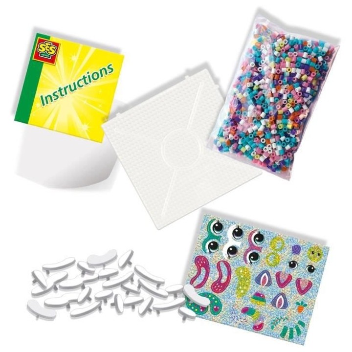 SES CREATIVE - Perles a repasser - Animaux a paillettes FunPins