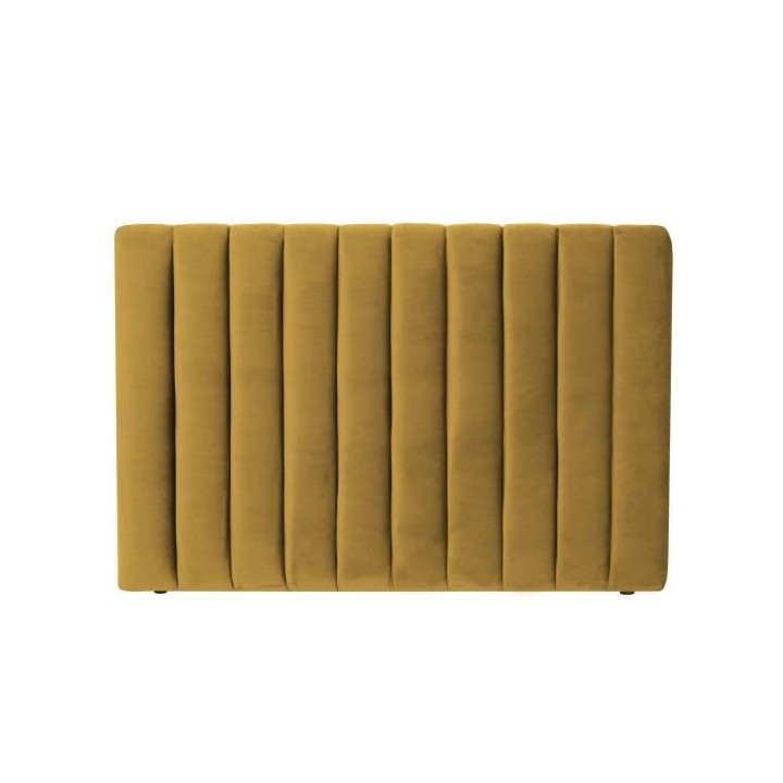 Tete de lit BEDY - Velours Moutarde - 110x160 cm