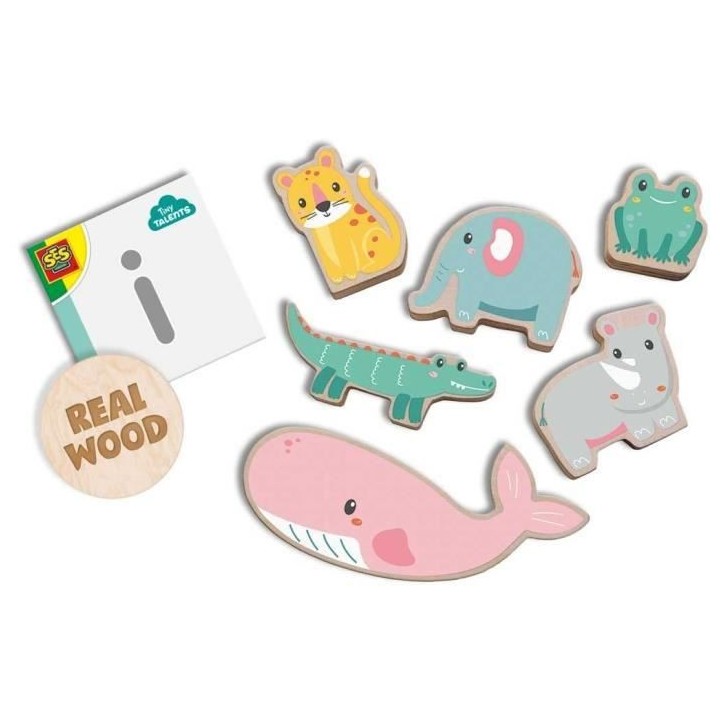 SES CREATIVE - Animaux en bois a équilibrer et empiler