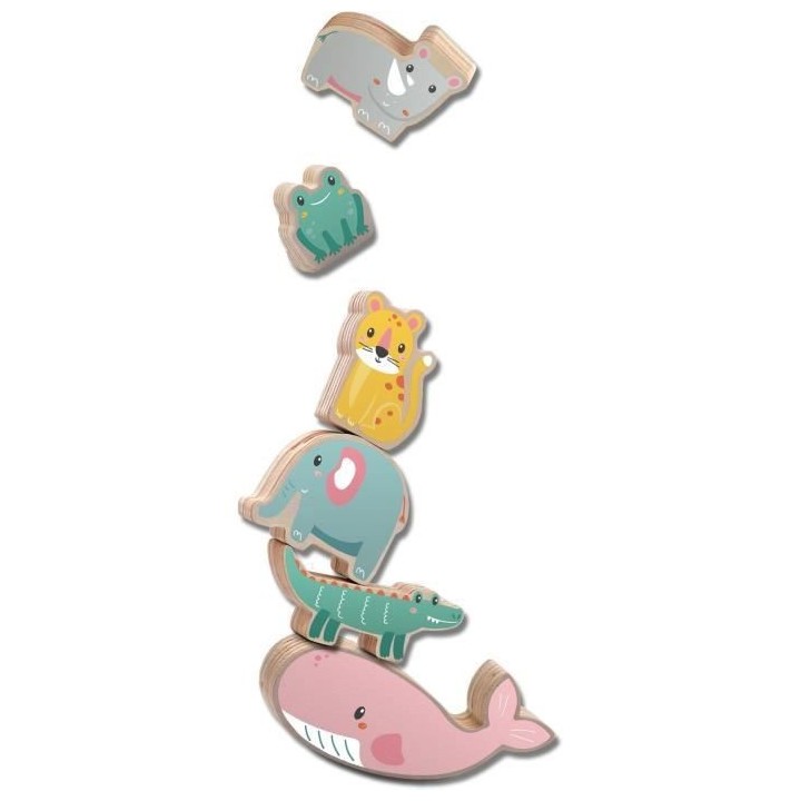 SES CREATIVE - Animaux en bois a équilibrer et empiler