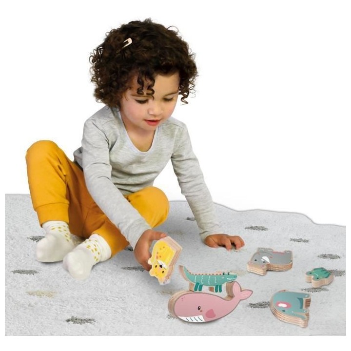 SES CREATIVE - Animaux en bois a équilibrer et empiler