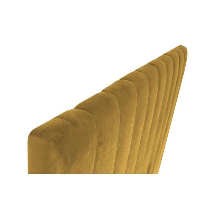 Tete de lit BEDY - Velours Moutarde - 110x160 cm