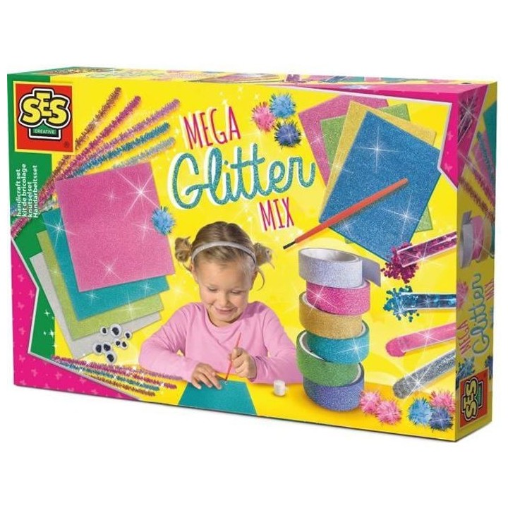 SES CREATIVE Méga kit de bricolage a paillettes - Set de bricolage a