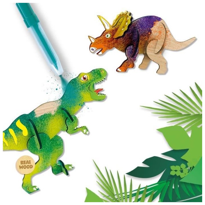 SES CREATIVE - Blow airbrush pens - Dinosaures