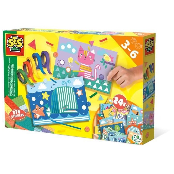 SES CREATIVE - J'apprends a coller et a reconnaître les formes