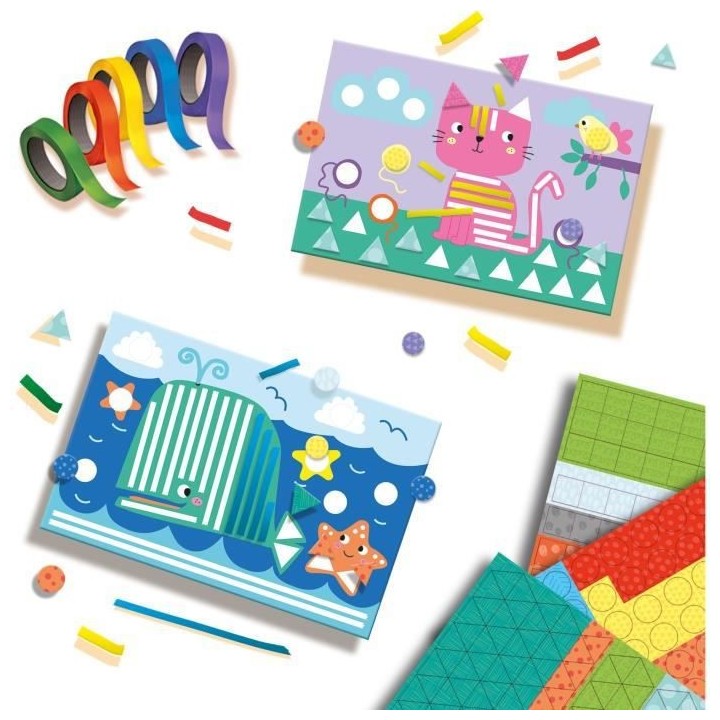 SES CREATIVE - J'apprends a coller et a reconnaître les formes