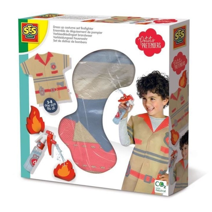 SES CREATIVE - Ensemble de déguisement de pompier