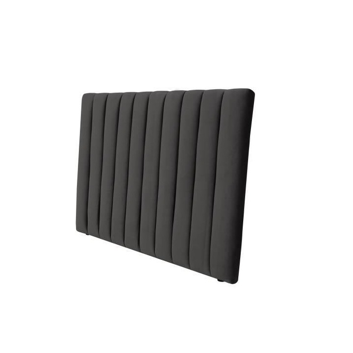 Tete de lit BEDY - Velours Gris - 110x160 cm