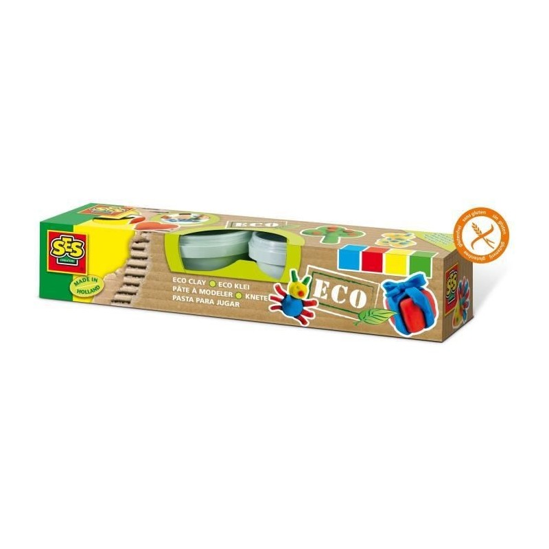 SES CREATIVE - 24911 - Pâte a modeler écologique 4x90 g