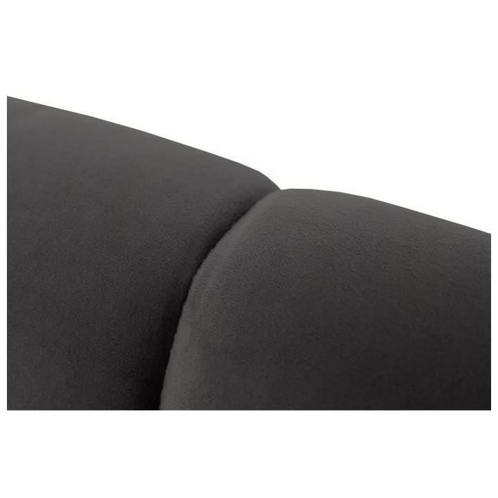 Tete de lit BEDY - Velours Gris - 110x160 cm