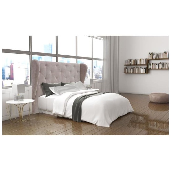 Tete de lit STELLA - Tissu Beige gris - 200x150 cm