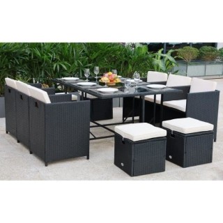 Ensemble repas 11 pieces acier noir - NOTRE SELECTION - SETMITRI