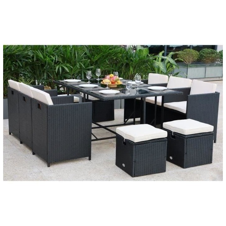 Ensemble repas 11 pieces acier noir - NOTRE SELECTION - SETMITRI