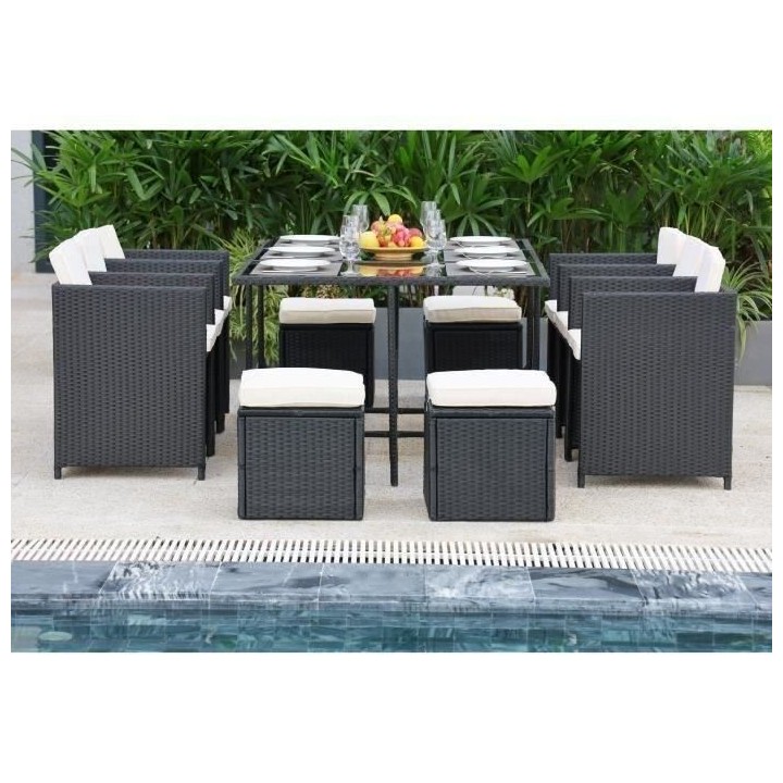 Ensemble repas 11 pieces acier noir - NOTRE SELECTION - SETMITRI