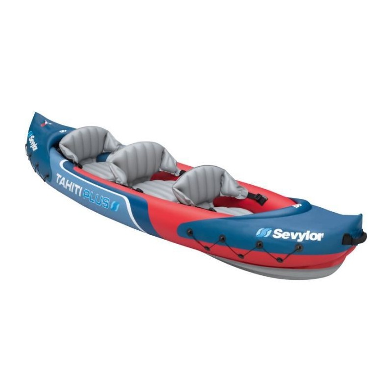 SEVYLOR Kayak loisirs Tahiti plus - 2 adultes 1 enfant rouge et bleu - Backpack system