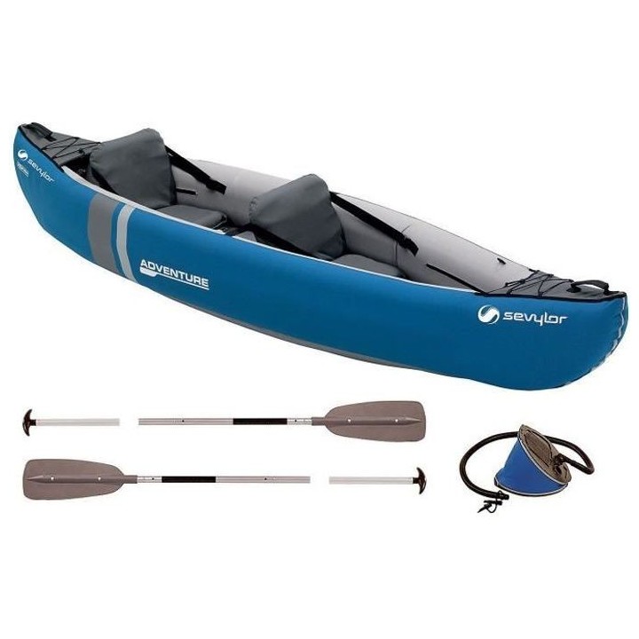 SEVYLOR Canoë polyvalent Kit Adventure 2 personnes bleu avec sac, 2 p