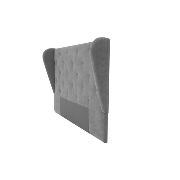 Tete de lit STELLA - Tissu gris - 200x150 cm