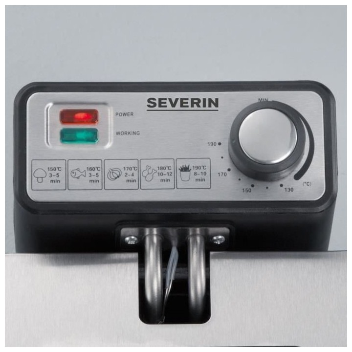 SEVERIN FR2431 Friteuse - capacité 3 L - cuve amovible - hublot de co