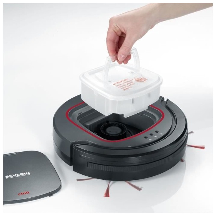 SEVERIN RB7025 Aspirateur robot, Batterie Lithium 12,8V, 90 min. d'aut