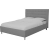 Lit adulte TYYLI 140 x 190 cm - Simili gris