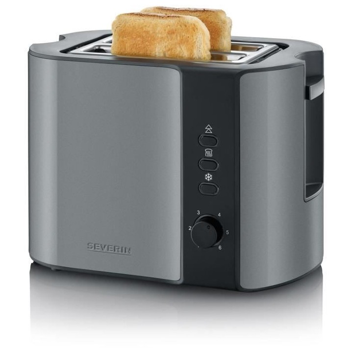 SEVERIN AT9541 Toaster compact - 800 W - 2 fentes jusqu'a 2 tranches -
